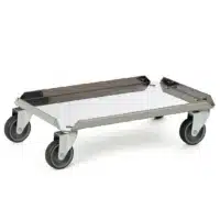 Socle rouleur euronorme acier inoxydable hauteur 165 mm