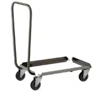 Socle rouleur euronorme avec dosseret acier inoxydable hauteur 850 mm