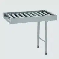 Table à rouleau simple, acier inoxydable 2 pieds largeur 600 mm