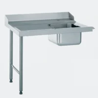 Table d'entrée standard avec bac raccordable à droite largeur 760 mm