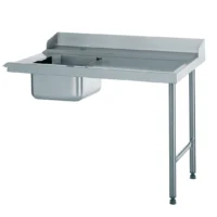 Table d'entrée standard avec bac adossée raccordable à gauche largeur 760 mm