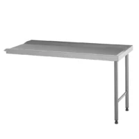 Table de sortie standard raccordable à droite ou à gauche en acier inoxydable largeur 600 mm