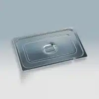 Couvercle inox GN 1/6 avec encoche pour louche