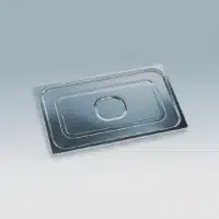 Couvercle inox GN 1/9 empilable sans poignée pour bacs gastronormes