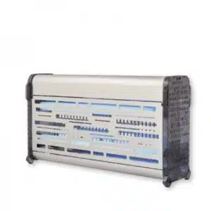 Exterminateurs d'insectes 2 x 15 W, carter inox à néons, protection 80m²