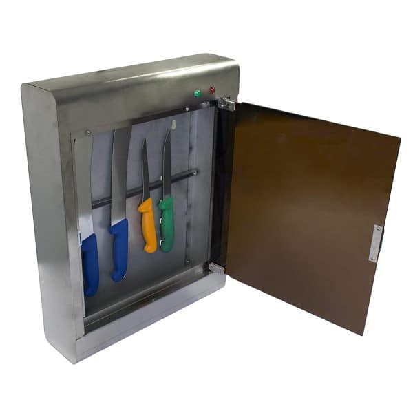 Armoire de stérilisation couteaux à tube uv, avec barre aimantée, profondeur 125 mm