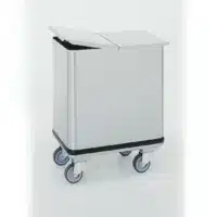 Bac à farine avec couvercle acier inoxydable hauteur 725 mm