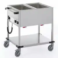 Chariot bain-marie acier inoxydable hauteur 900 mm