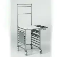 Chariot du chef porte-ustensiles acier inoxydable hauteur 1750 mm