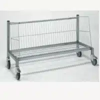 Chariot laboratoire tube inox porte-barquettes simple hauteur 750 mm
