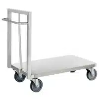Chariot plate-forme à dessus plein avec une plate-forme 1000 x 600 mm hauteur 1000 mm