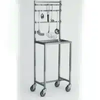 Chariot porte-accessoires acier inoxydable hauteur 1600 mm