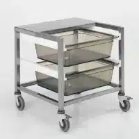 Chariot tranche-pain acier inoxydable hauteur 775 mm