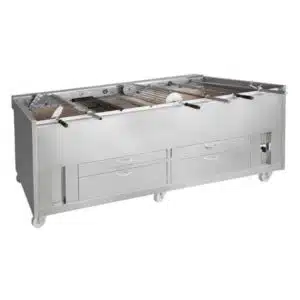 Churrasco professionnel, Grills à Chárbon de Bois, 9 grilles, triphasé
