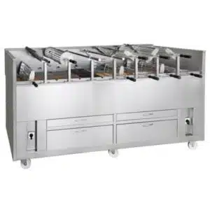 Churrasco professionnel, Grills à Charbon de Bois rotatif, Ligne 920 Double