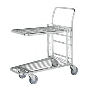 Chariot de manutention, plateau réglable, L 890 x P 520 x H 1000 mm