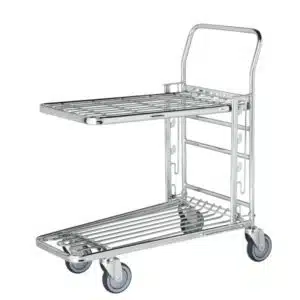 Chariot de manutention, plateau réglable, L 890 x P 520 x H 1000 mm