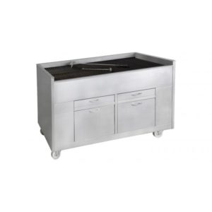 Churrasco professionnel, Grills à Charbon de Bois statiques, sans ventilation, Ligne 600, largeur 600 mm