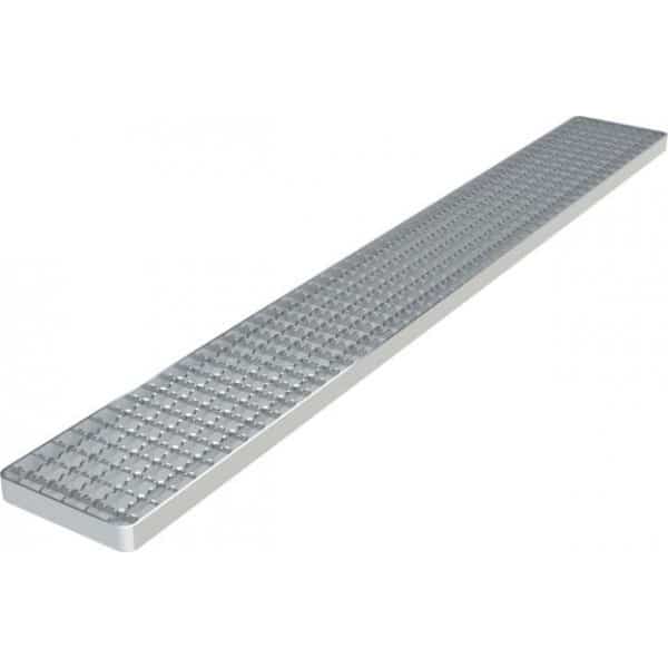 Grille classe L15, caillebotis anti-dérapante double crantée passivée, pour caniveau Modul 125