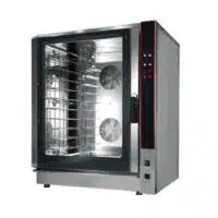 Four mixte à injection directe avec commandes latérales en inox, 10 niveaux, 380 V TRI+N