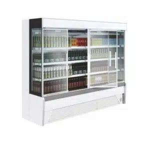 Vitrine positive avec groupe logé, 2560 x 730 x 2020 mm