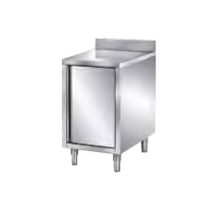 Meuble fermé, avec dosseret, dessus lisse 1 étagère pleine, profondeur 700 mm