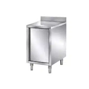 Meuble fermé, avec dosseret, dessus lisse 1 étagère pleine, profondeur 700 mm