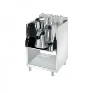 Meuble porte-verre plus porte blender, inox aisi 304, profondeur 700 mm