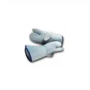 Moufles de défournement 3 doigts, en cuir gris, longueur 360 mm