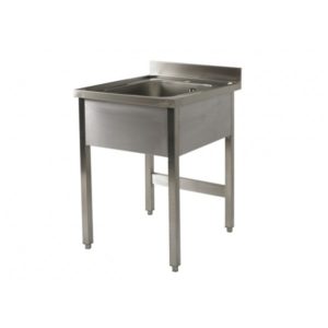 Plonge démontable 1 bac sans égouttoir, L 700 x P 700 x H 900 mm