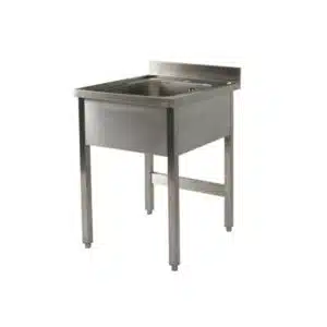 Plonge démontable 1 bac sans égouttoir, L 700 x P 700 x H 900 mm