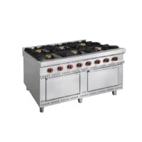 Cuisinière à gaz avec four ligne 900 modèle TEJO 6 brûleurs 49 Kw