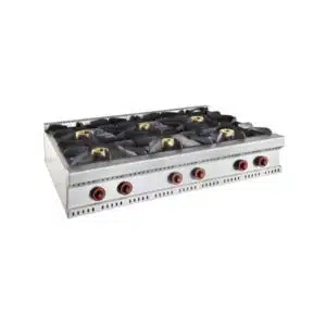 Cuisinière à gaz sans four, ligne 900, modèle TEJO, 6 brûleurs