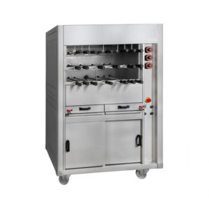 Grill à gaz pour Rodizio, ligne 740 triple, modèle RBG, longueur 1250 mm