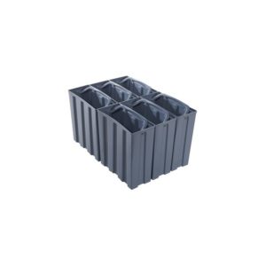 6 seaux pour bacs de stockage avec chariot (70 kg)
