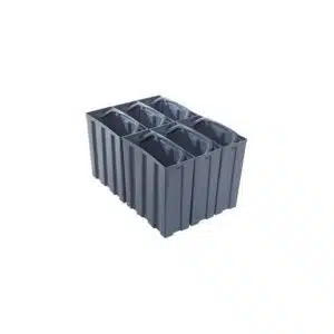 6 seaux pour bacs de stockage avec chariot (70 kg)