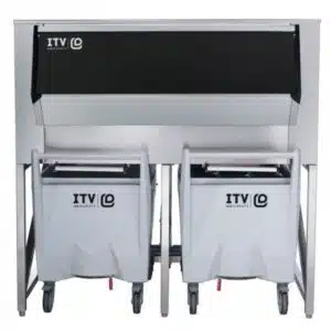 Bac de stockage fixe, avec chariot, 412 kg de stockage