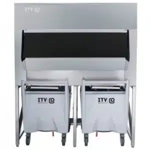 Bac de stockage fixe, avec chariot, 637 kg de stockage