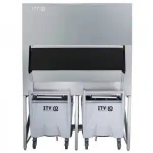 Bac de stockage fixe, avec chariot, 841 kg de stockage