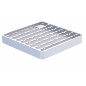 Grille classe R50, a barreaux anti dérapant Passivée pour caniveau Modul 20, cadre 250 x 250 mm