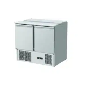 Saladette réfrigérée, +2 + 8 °C, 240 L, plan de travail inox