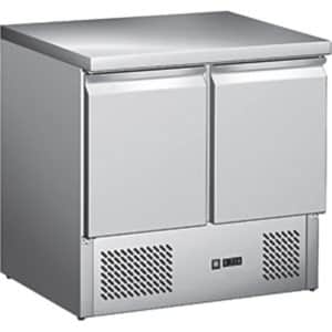 Saladette réfrigérée, +2 + 8 °C, 240 L, 210 W, plan de travail inox