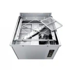 Lave-vaisselle à capot avec pompe de vidange, en acier inox AISI 304, 7100 W