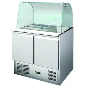 Saladette réfrigérée, +2 + 8 °C, 240 L, 2 portes