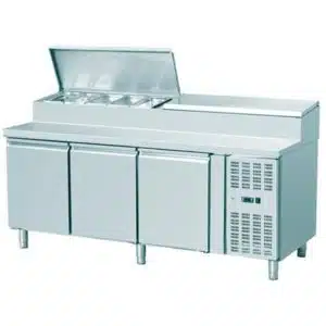 Saladette réfrigérée, -2 + 8 °C, GN 1/4 x 7, 290 W, 2 portes