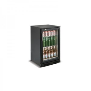 Desserte réfrigérée arrière de bar, 1 porte battante, 138 L, noir