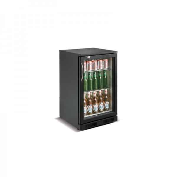 Desserte réfrigérée arrière de bar, 1 porte battante, 138 L, noir