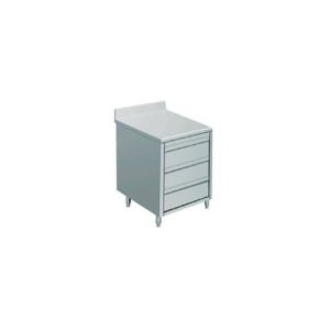 Placard inox, L 500 x H 950 mm, adossée