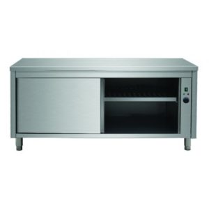 Placard chaffant, acier inoxydable, portes coulissantes, 30-90 °C, P 600 mm