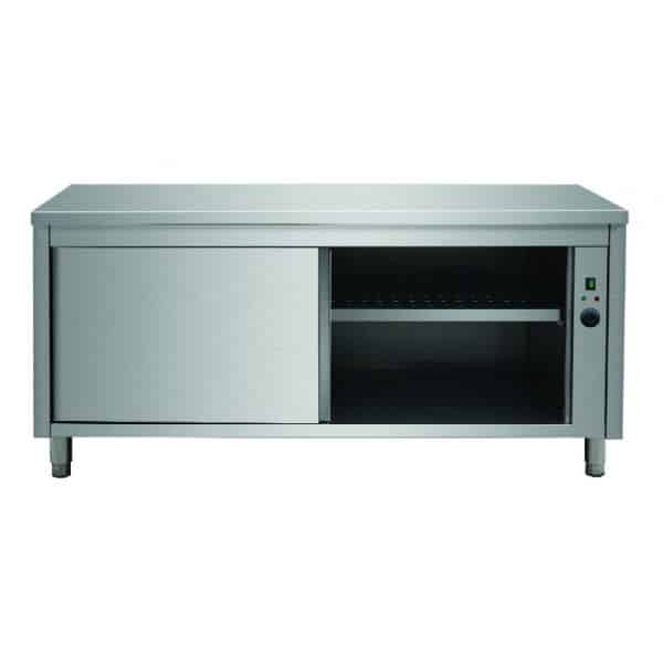 Placard chaffant, acier inoxydable, portes coulissantes, 30-90 °C, P 600 mm